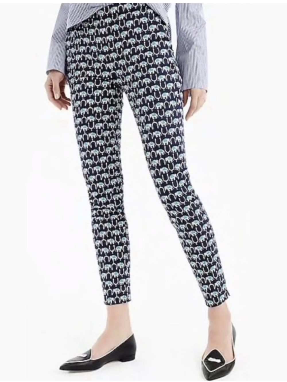 J Crew Elephant Print Martie Pants Size 6
